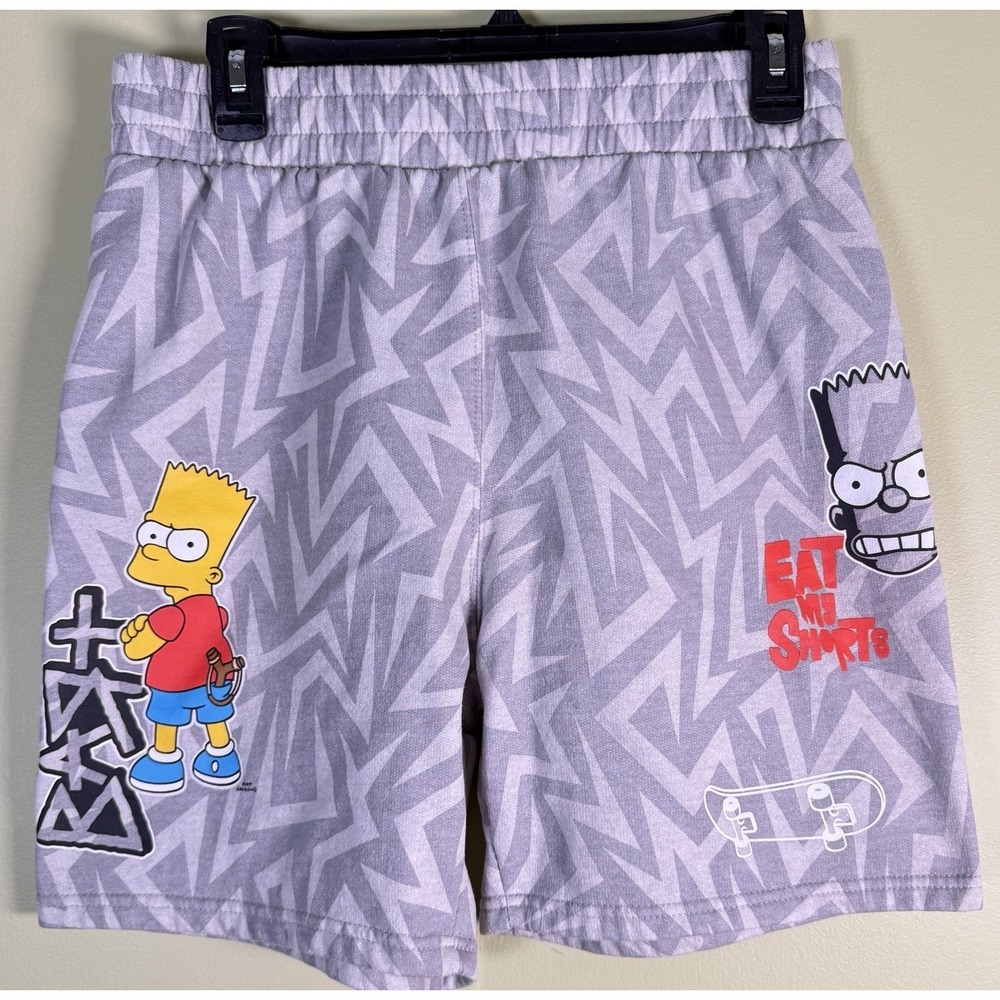 Bart Simpson Graffiti Short Boys 18-20 Gray, Eat My Shorts, 20th Century Fox